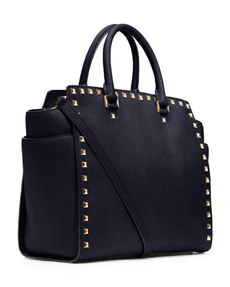 dimensions of large selma michael kors handbag|michael kors selma studded.